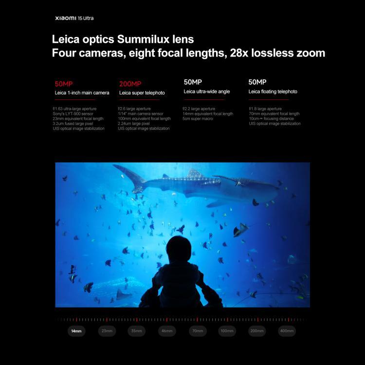 Xiaomi 15 Ultra, 12GB+256GB, 3D Ultrasonic Fingerprint, 200MP Camera, 6.73 inch Xiaomi HyperOS 2 Snapdragon 8 Elite Octa Core 3nm, NFC, Network: 5G (White)