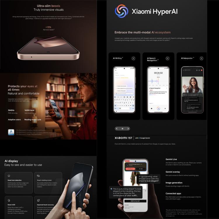 [HK Warehouse] Xiaomi 15T Global, 12GB+256GB,  Screen Fingerprint, 6.83 inch Xiaomi HyperOS 2 MediaTek Dimensity 8400-Ultra Octa Core, NFC, Network: 5G (Black)