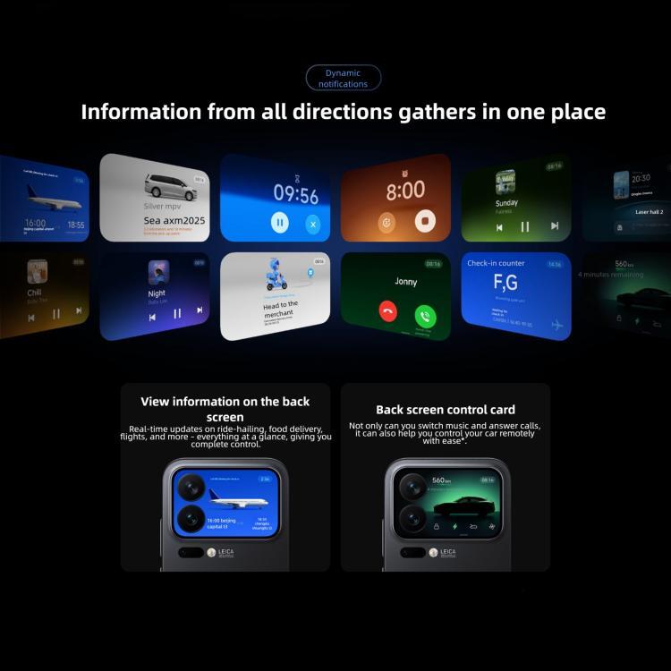 Xiaomi 17 Pro Max, 16GB+512GB, 3D Ultrasonic Fingerprint, 6.9 inch + 2.9 inch Xiaomi HyperOS 3 Snapdragon 8 Elite Gen 5 Octa Core, NFC, Network: 5G (Black)