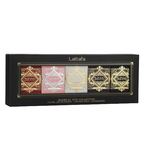 Lattafa Badee Al Oud 5 Piece Mini Gift Set W2B