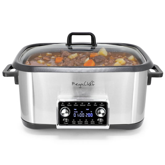 MegaChef 8 Quart 12-in-1 Deluxe Multi Cooker with Sous Vide and Multi-Functions W2B