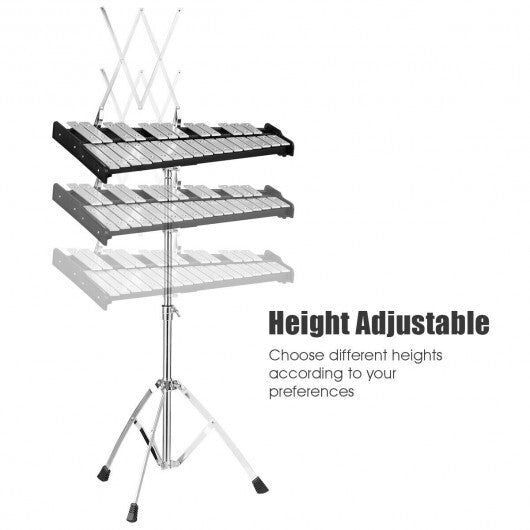 30 Notes Percussion with Practice Pad Mallets Sticks Stand W2B