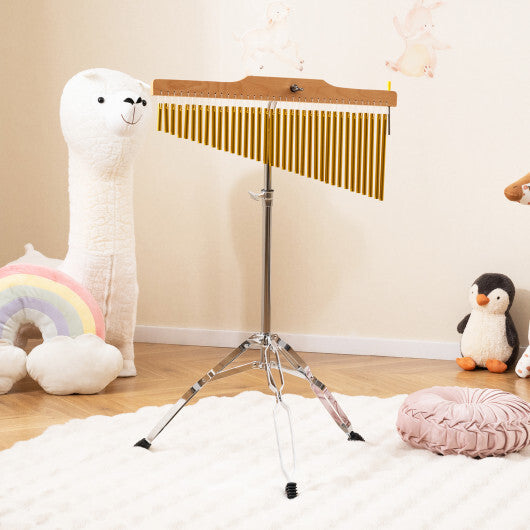 36-Bar Single-Row Chimes Percussion Instrument-Golden W2B