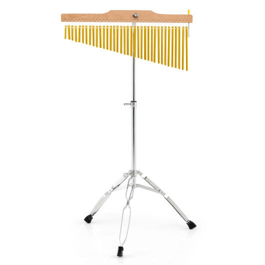 36-Bar Single-Row Chimes Percussion Instrument-Golden W2B