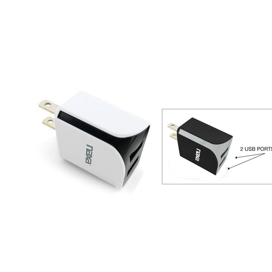 10 Watt 2.1 Amp Dual USB Car Charger-WHITE W2B