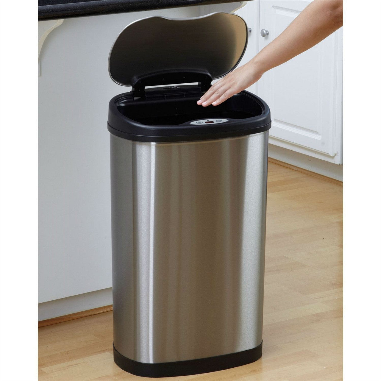 Stainless Steel 13 Gallon Touchless Kitchen Trash Can Unbranded