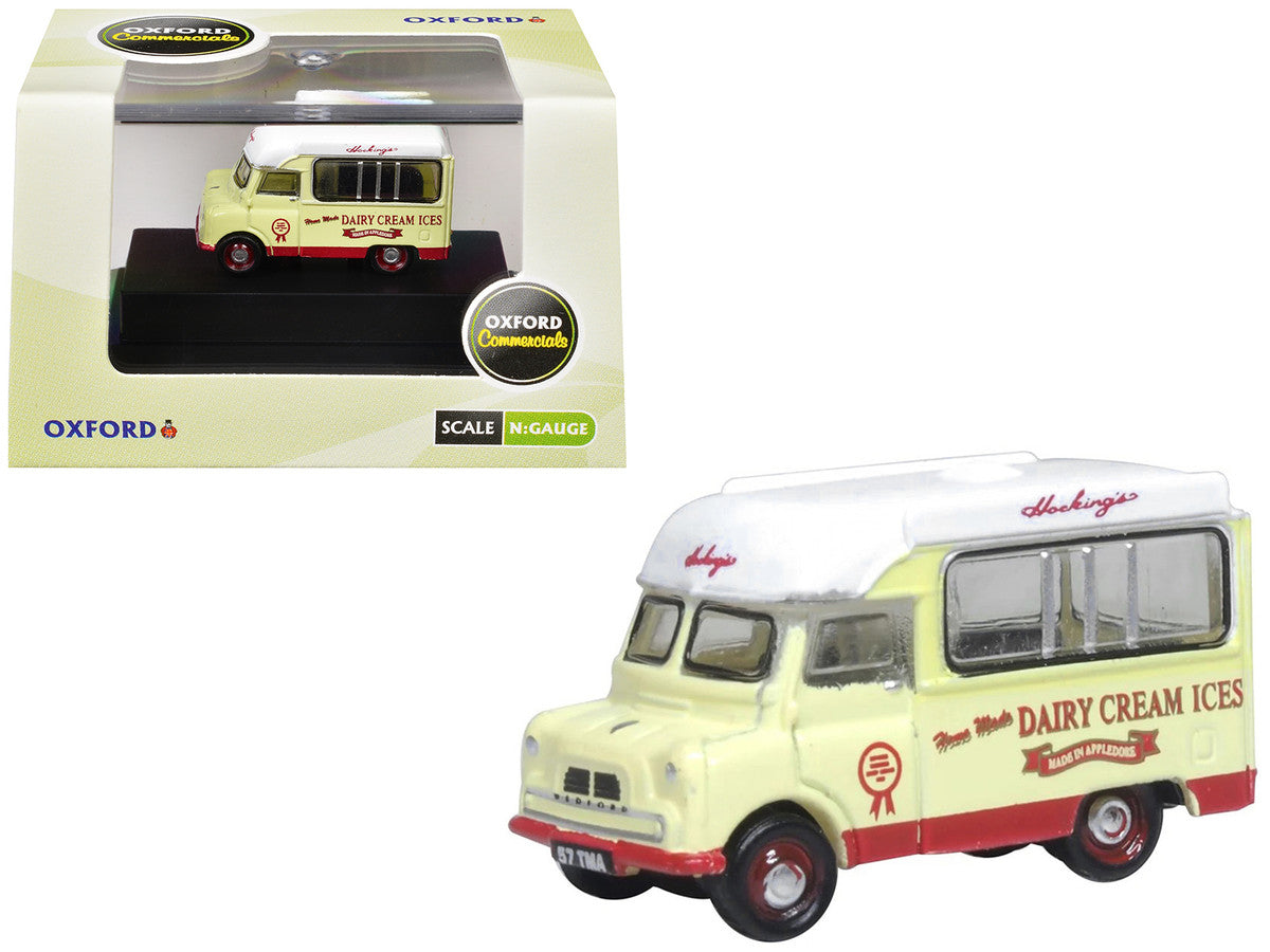 Bedford CA Ice Cream Van "Hockings Dairy Cream Ice" Cream with White Top 1/148 (N) Scale Diecast Model Car by Oxford Diecast Oxford Diecast