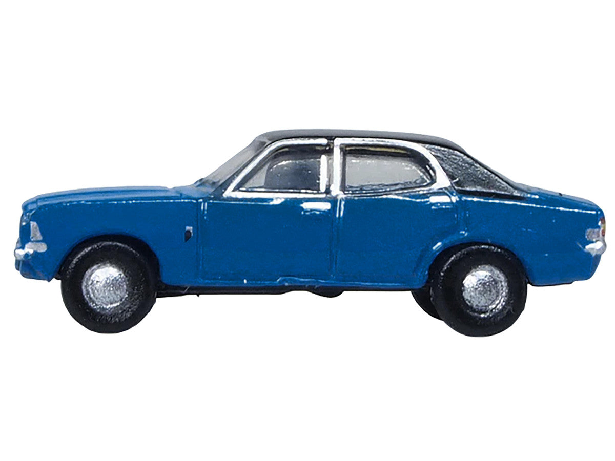 Ford Cortina MKIII RHD (Right Hand Drive) Electric Monza Blue with Black Top 1/148 (N) Scale Diecast Model Car by Oxford Diecast Oxford Diecast