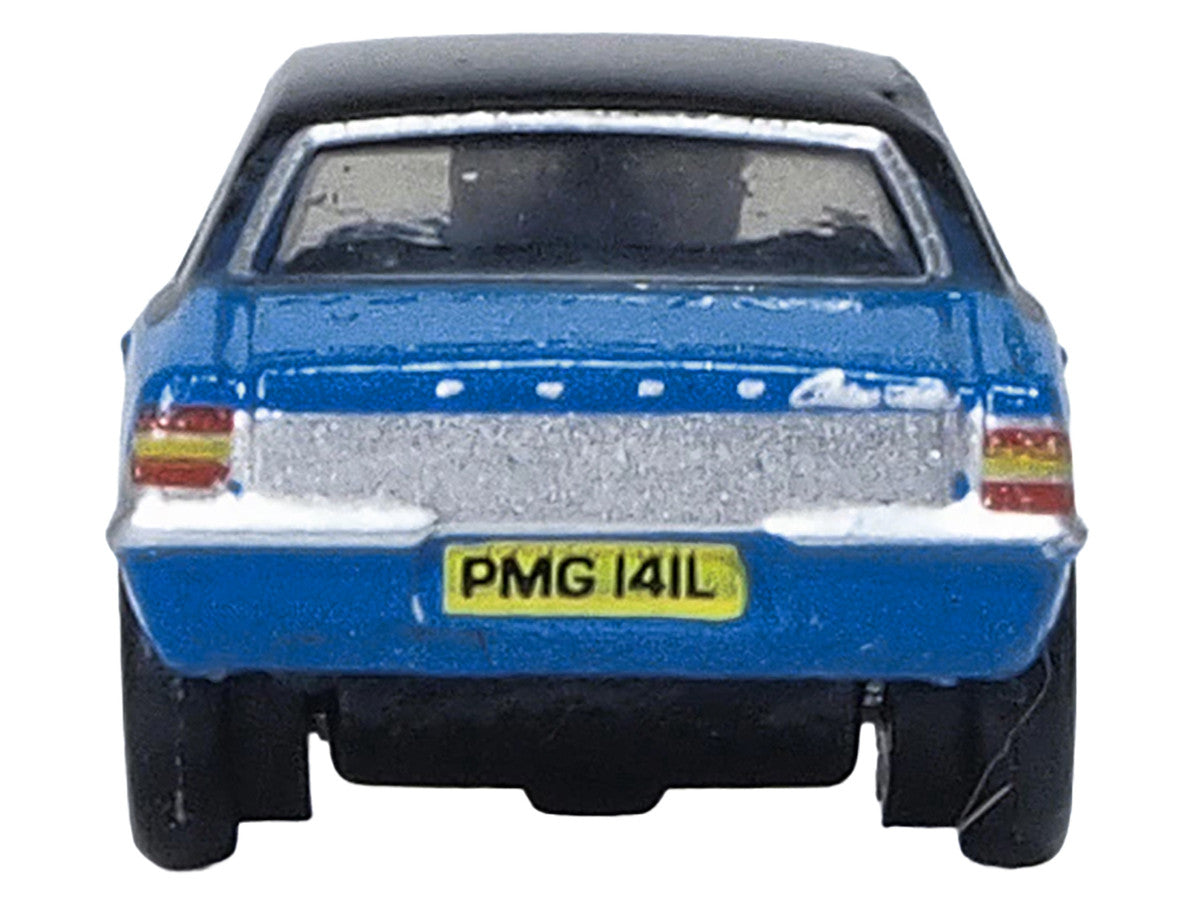 Ford Cortina MKIII RHD (Right Hand Drive) Electric Monza Blue with Black Top 1/148 (N) Scale Diecast Model Car by Oxford Diecast Oxford Diecast