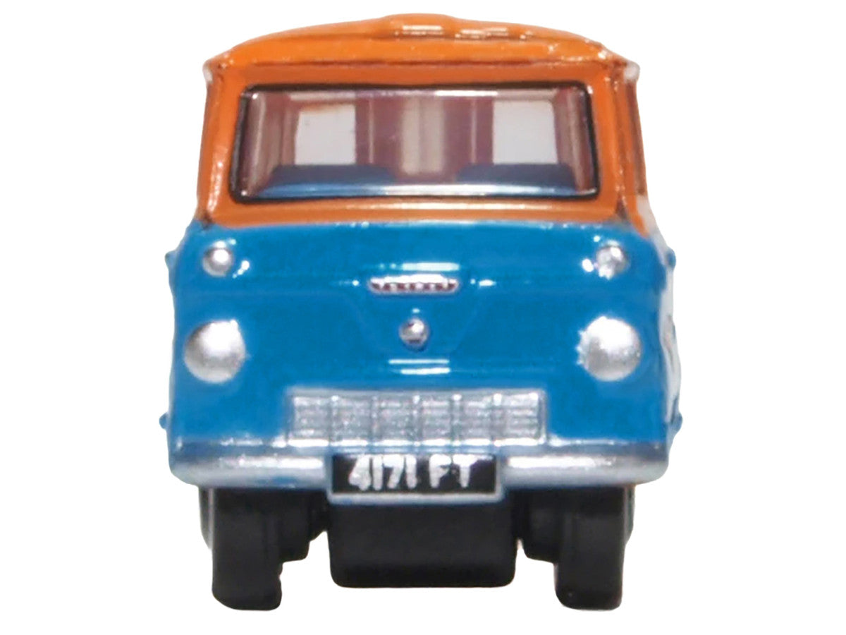 Ford 400E Van RHD (Right Hand Drive) "Fordson Super Service" Blue and Orange 1/148 (N) Scale Diecast Model Car by Oxford Diecast Oxford Diecast