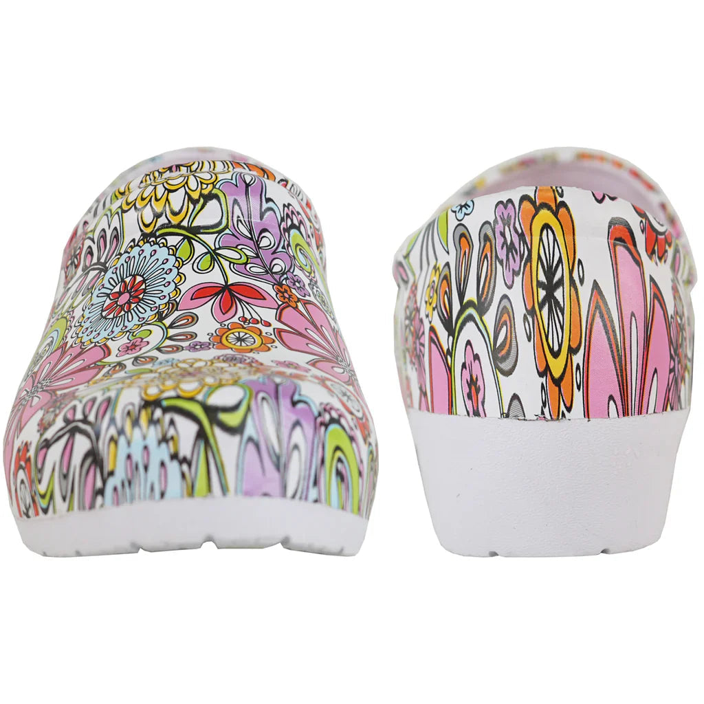 VANGELO Women Slip Resistant Clog NIKO Flower-1 Tux-USA