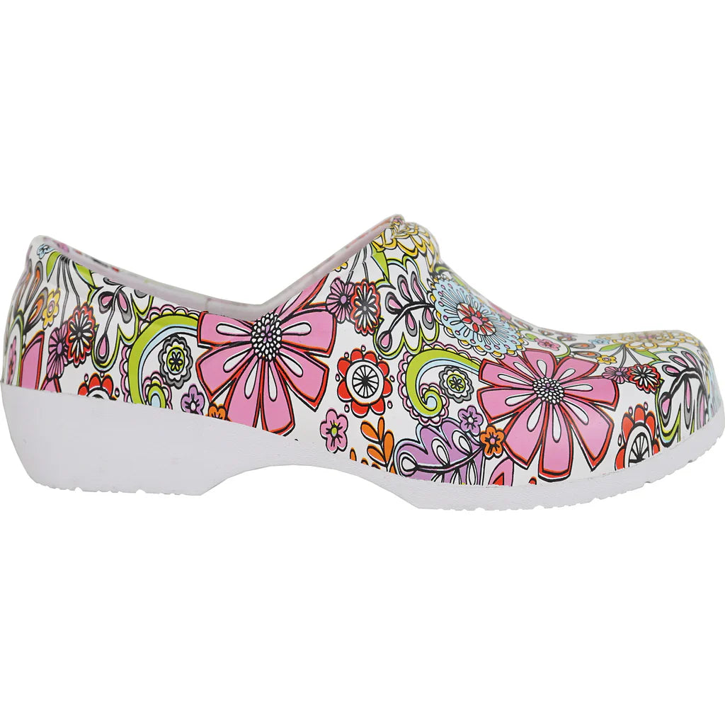 VANGELO Women Slip Resistant Clog NIKO Flower-1 Tux-USA