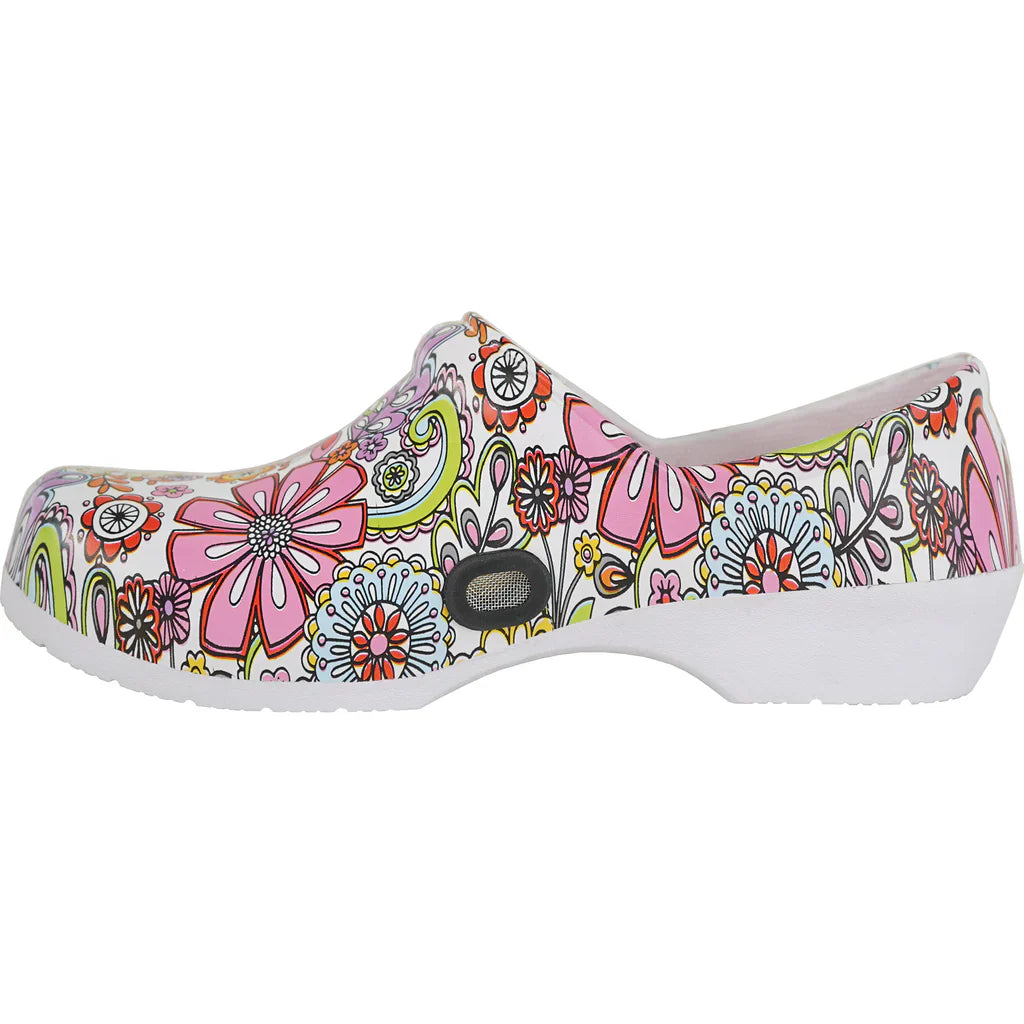VANGELO Women Slip Resistant Clog NIKO Flower-1 Tux-USA