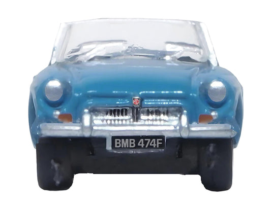 MG MGB Roadster RHD (Right Hand Drive) Iris Blue 1/148 (N) Scale Diecast Model Car by Oxford Diecast-1