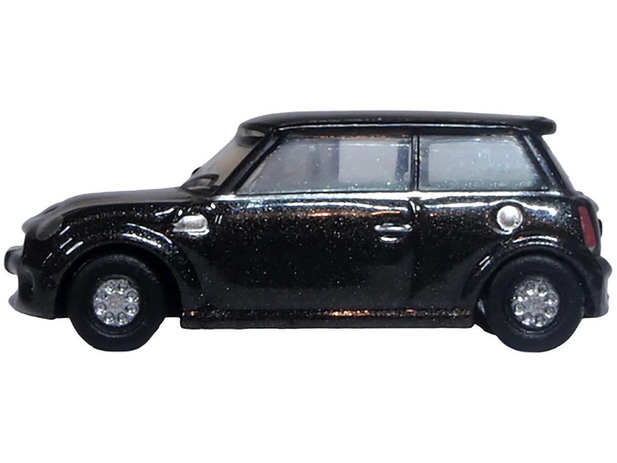 Mini Cooper S RHD (Right Hand Drive) Midnight Black with Silver Stripes 1/148 (N) Scale Diecast Model Car by Oxford Diecast Oxford Diecast