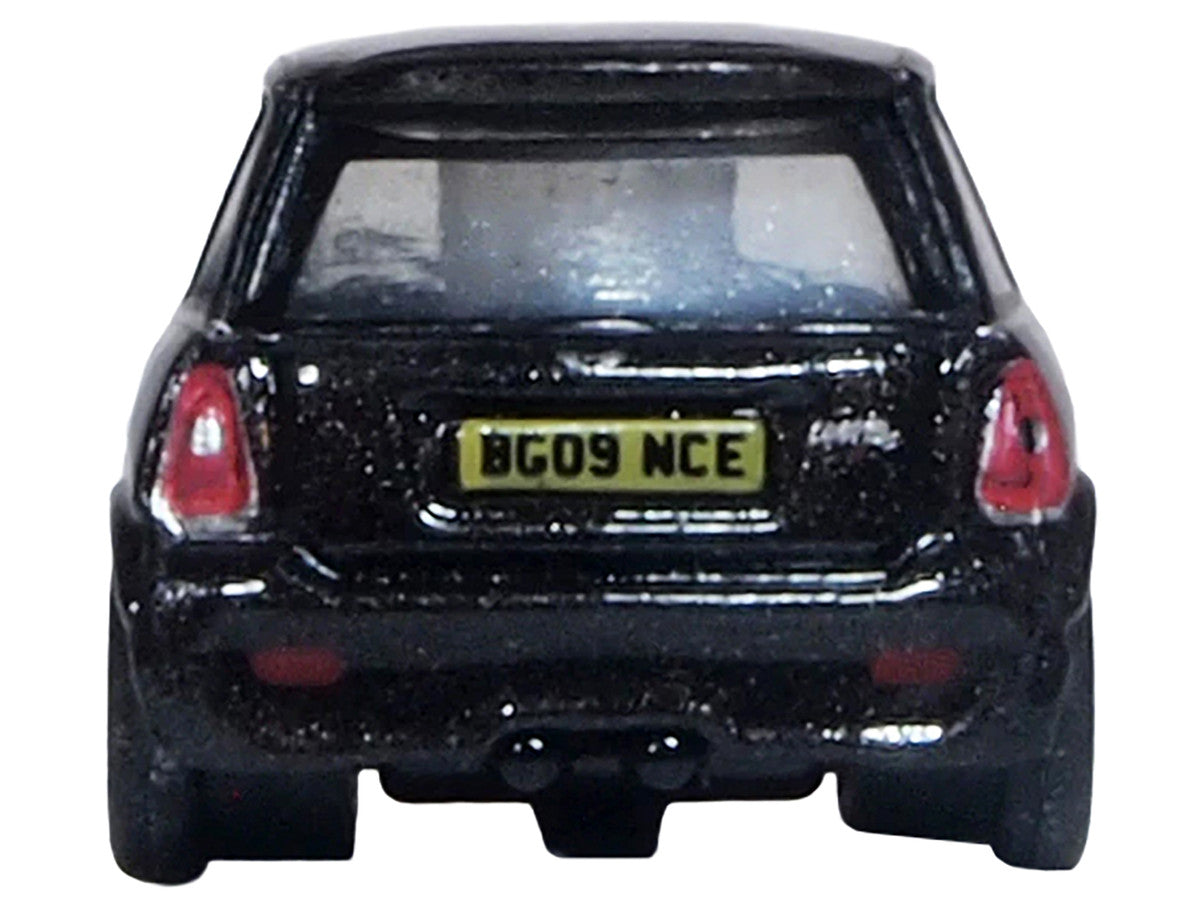 Mini Cooper S RHD (Right Hand Drive) Midnight Black with Silver Stripes 1/148 (N) Scale Diecast Model Car by Oxford Diecast Oxford Diecast
