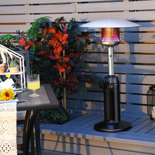 11 000 BTU Portable Tabletop Propane Patio Standing Heater-Black W2B