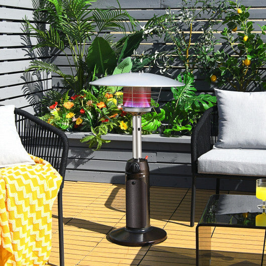 11 000 BTU Portable Tabletop Propane Patio Standing Heater-Black W2B