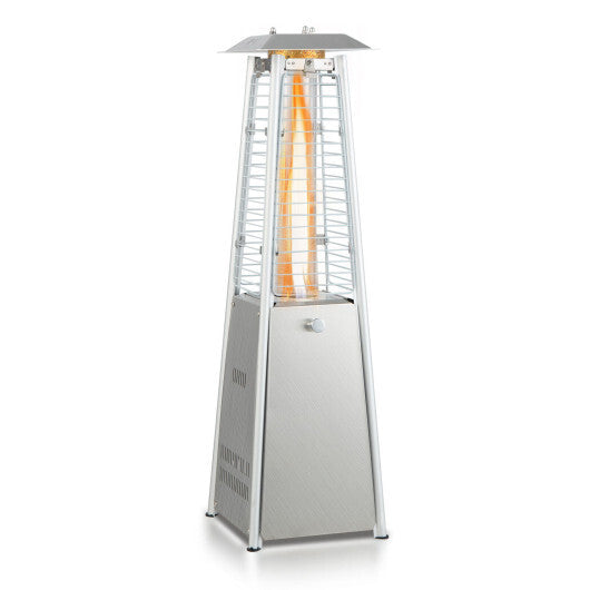 10000 BTU Portable Stainless Steel Tabletop Patio Heater with Glass Tube W2B
