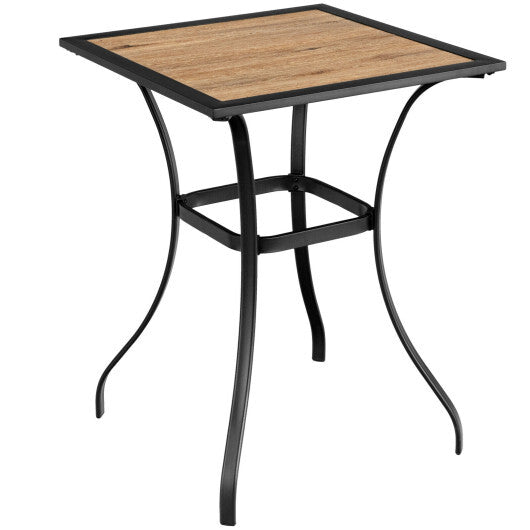 Patio Square Bar Table for Garden Backyard W2B