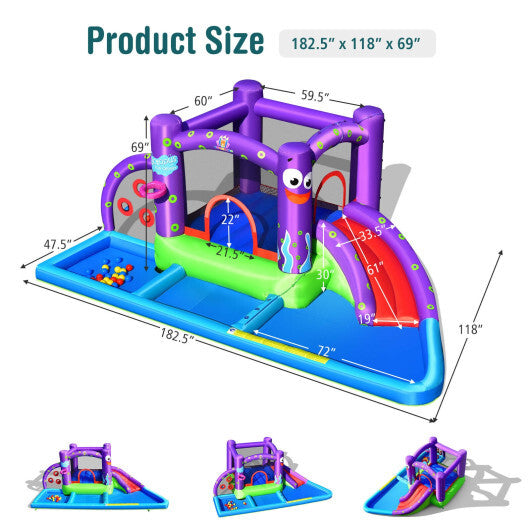Inflatable Water Slide Castle without Blower W2B