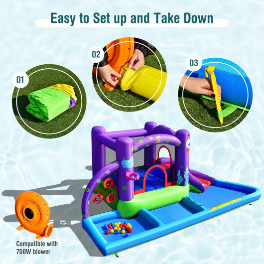 Inflatable Water Slide Castle without Blower W2B