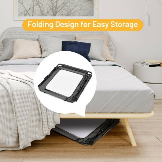 Folding Camping Storage Cabinet with 3 Shelves and Carry Bag-M - Color: Gray - Size: M W2B