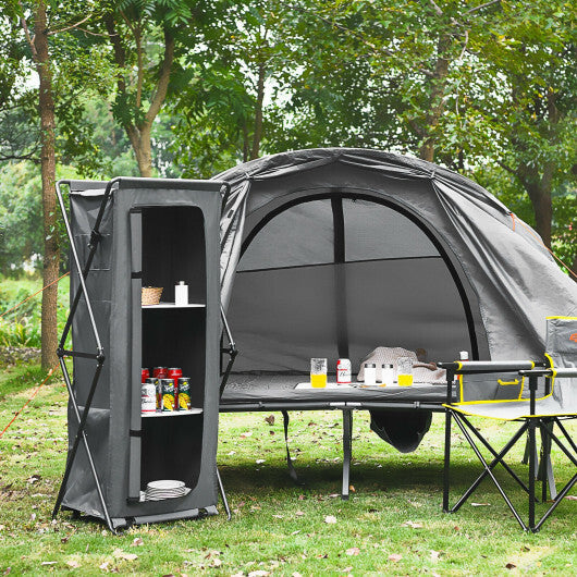 Folding Camping Storage Cabinet with 3 Shelves and Carry Bag-XL W2B