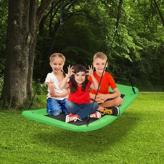 60 Inch Platform Tree Swing 700 lbs for Kids and Adults-Green - Color: Green W2B