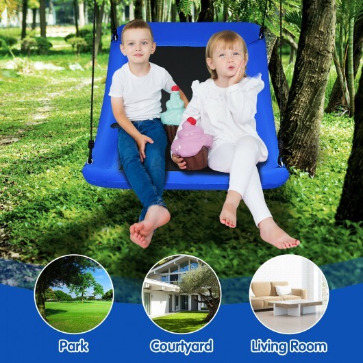 700lb Giant 60 Inch Platform Tree Swing for Kids and Adults-Blue - Color: Blue W2B