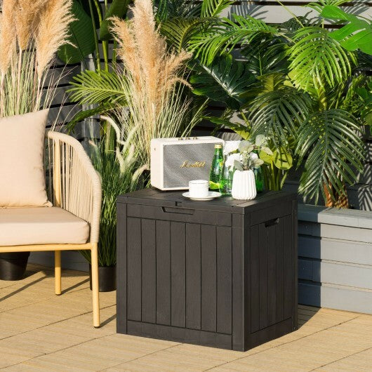 30 Gallon Deck Box Storage Container Seating Tools-Black - Color: Black W2B