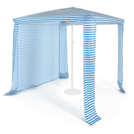 6.6 x 6.6 Feet Foldable and Easy-Setup Beach Canopy With Carry Bag-Blue W2B