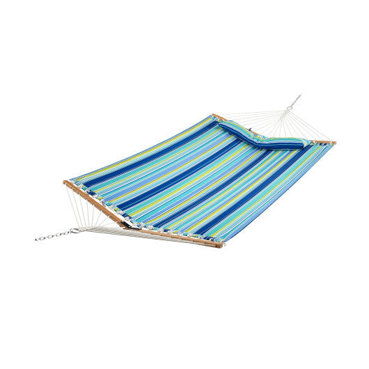 Patio Hammock Foldable Portable Swing Chair Bed with Detachable Pillow W2B