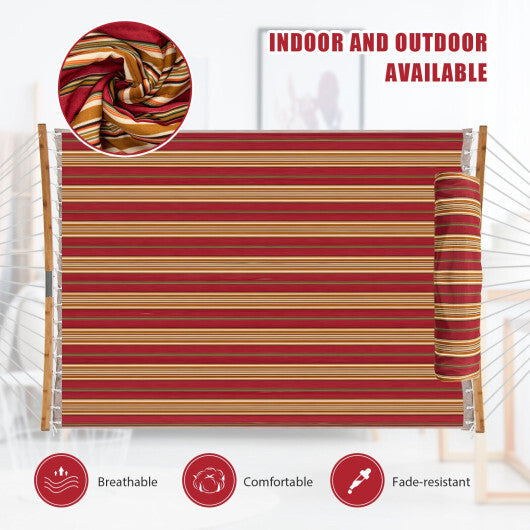 Outdoor Hammock with Detachable Pillow-Red W2B