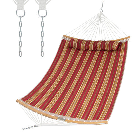 Outdoor Hammock with Detachable Pillow-Red W2B