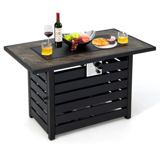 42 Inch 50000 BTU Propane Fire Pit Table with Ore Powder Surface W2B