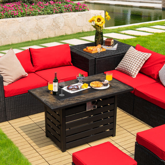 42 Inch 50000 BTU Propane Fire Pit Table with Ore Powder Surface W2B