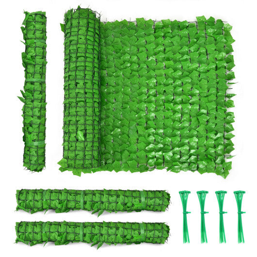4 Pieces 118 x 39 Inch Artificial Ivy Privacy Fence for Fence and Vine Decor - Color: Light Green W2B