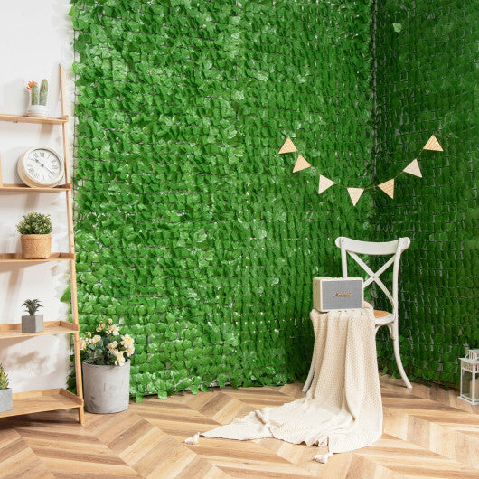 4 Pieces 118 x 39 Inch Artificial Ivy Privacy Fence for Fence and Vine Decor - Color: Light Green W2B