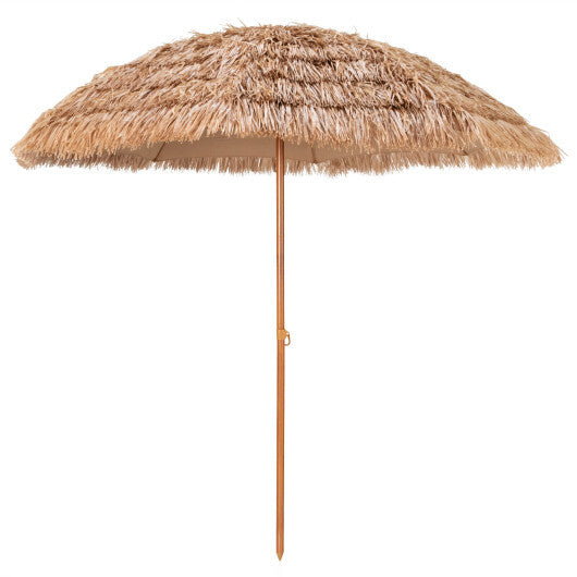 8 Feet Patio Thatched Tiki Umbrella Hawaiian Hula Beach Umbrella W2B