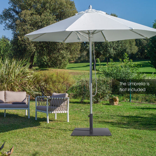 20 Inches Patio Umbrella Base with 4 Adjustable Footpads - Color: Black W2B