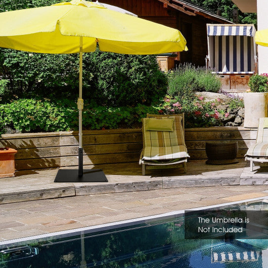 42 LBS Weighted 25 Inch Square Patio Umbrella Base - Color: Black W2B
