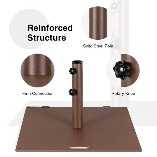 50 LBS Weighted 24 Inch Square Patio Umbrella Base W2B