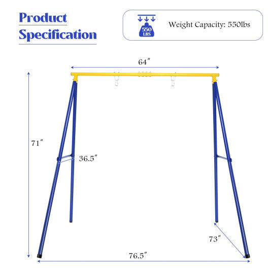 Extra Large Heavy Duty A-Frame Steel Swing Stand W2B