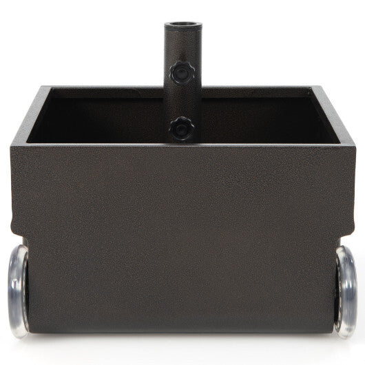 150 Pounds Patio Umbrella Base Stand Wheels Planter Outdoor-Coffee W2B