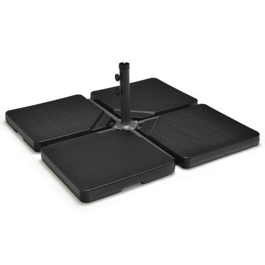 4 Pieces 13L Cantilever Offset Patio Umbrella Base with Easy-Fill Spouts W2B