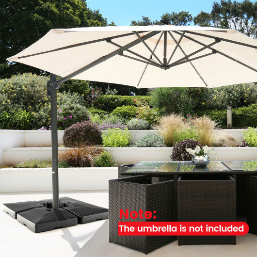 4-Piece 20L Cantilever Offset Patio Umbrella Base W2B