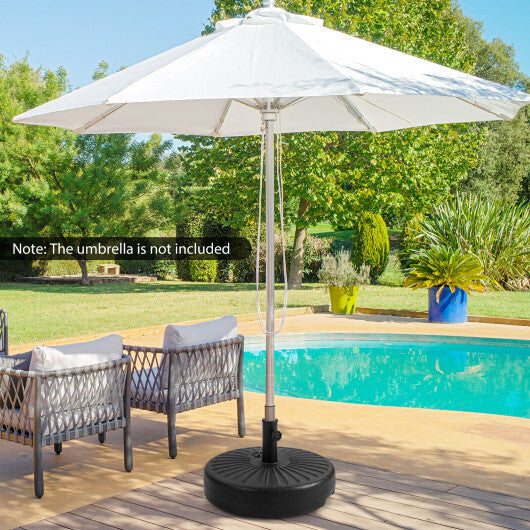 20 Inch Fillable Heavy-Duty Round Umbrella Base Stand W2B