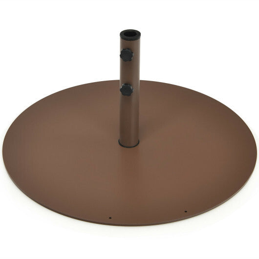 29.5 Inch Outdoor Steel Umbrella Base Stand for Backyard and Poolside W2B