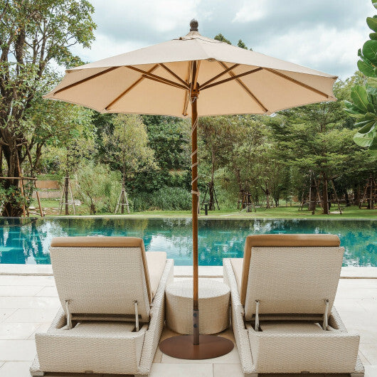 29.5 Inch Outdoor Steel Umbrella Base Stand for Backyard and Poolside W2B